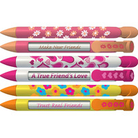 Greeting Pen Friend Pen - Daisy and Heart Trio 6 Pen Set 36543