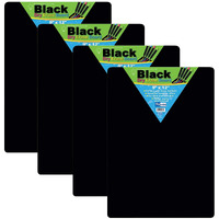 (4 EA) BLACK DRY ERASE BOARD 9X12