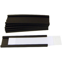 Magnetic Data Cards with Inserts, Black, Accessories, .75" X 2.75", 10 pack