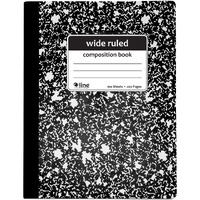 Composition Notebook, Wide Ruled, Black Marble, 1/EA (Set of 12 EA)