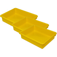 (3 EA) 3IN YLW STOWAWAY LETTER TRAY