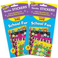 (2 PK) SPARKLE STICKERS SCHOOL FUN