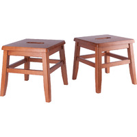 Kaya 2-Pc Conductor Stool Set, Teak