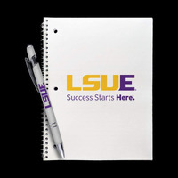 LSU Eunice Bengals Gift Set - Spiral Notebook and Comfort Feel Metal Pen (2380)