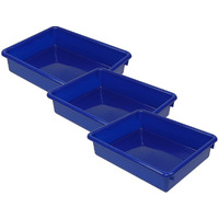 (3 EA) 3IN BLU STOWAWAY LETTER TRAY