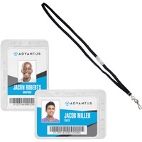 Advantus Antimicrobial ID & Security Pack - Horizontal/Vertical - 1 / Pack - Multicolor