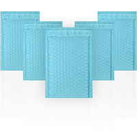 Pack of 25 Light Blue Poly Bubble Mailers 5x9 Padded Envelopes 5 x 9 Waterproof cushion Bags with Peel and Seal closure Mailing Pouches for Shipping Wrapping Packing(D0102H9FPUY)