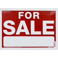 5028943 SIGN FOR SALE 10X14"" Hillman English Red For Sale Sign 10 in. H X 14 in. W (Pack of 6)
