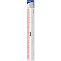 BAZIC Claro 12" (30cm) Transparent Plastic Ruler / Box Qty - 24