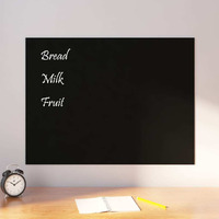 vidaXL Wall-mounted Magnetic Board Black 31.5"x23.6"Tempered Glass