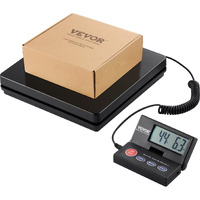 VEVOR Digital Shipping Scale, 110 lbs x 0.07 oz. Heavy Duty Postal Scale with Timer, Tare, Hold Function, 90 Foldable LCD Screen Package Scale for Laggage, Home, Post Office, AC/DC Powered, FCC Liste