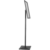 VEVOR Pedestal Sign Holder, 11 x 17 Inch Vertical and Horizontal Adjustable Poster Stand, Heavy-Duty Floor Standing Sign Holder with Metal Base for Display, Advertisement, and Outdoor, Black