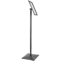 VEVOR Pedestal Sign Holder, 8.5 x 11 Inch Vertical and Horizontal Adjustable Poster Stand, Heavy-Duty Floor Standing Sign Holder with Metal Base for Display, Advertisement, and Outdoor, Black