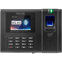VEVOR Time Clock, Employee Attendance Machine with Fingerprint, RFID and PIN Punching in One, Standalone Biometric Clock in Machine for Employees Small Business with 5 RFID Cards & No Monthly Fees