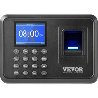 VEVOR Time Clock, Fingerprint Time Clocks for Employees Small Business, Biometric Time Clock with USB Drive, Automatic Punch in/Out, No Monthly Fees