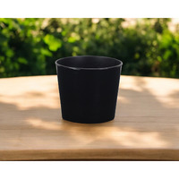 6" Black Recycled Plastic Indoor Outdoor Round Pot Planter