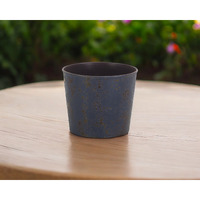 6" Blue Recycled Plastic Indoor Outdoor Round Pot Planter