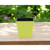 5" Lime Green Recycled Plastic Indoor Outdoor Rectangular Pot Planter