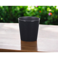 5" Black Recycled Plastic Indoor Outdoor Round Pot Planter