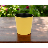 5" Yellow Recycled Plastic Indoor Outdoor Round Nursery Pot