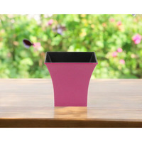 5" Hot Pink Recycled Plastic Indoor Outdoor Square Pot Planter