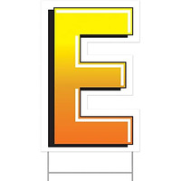 Plastic  E  Yard Sign