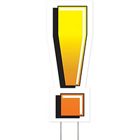 Plastic  Exclamation Mark  Yard Sign