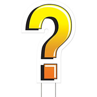 Plastic  Question Mark  Yard Sign