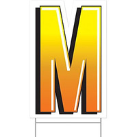 Plastic  M  Yard Sign