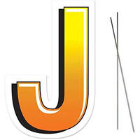 Plastic  J  Yard Sign