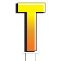 Plastic  T  Yard Sign