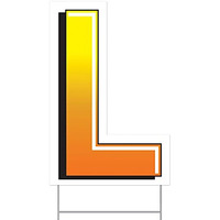 Plastic  L  Yard Sign