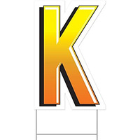 Plastic  K  Yard Sign