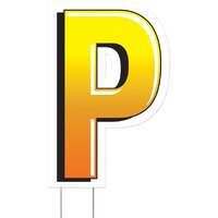 Plastic  P  Yard Sign