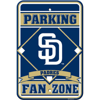 San Diego Padres Sign 12x18 Plastic Fan Zone Parking Style CO