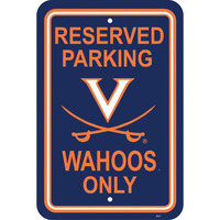 Virginia Cavaliers Sign 12x18 Plastic Reserved Parking Style CO