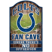 Indianapolis Colts Sign 11x17 Wood Fan Cave Design