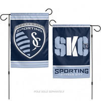 Sporting Kansas City Flag 12x18 Garden Style 2 Sided - Special Order