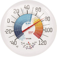 Taylor Thermometer Indoor/Outdoor 13.25" Black Bezel