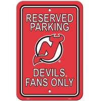New Jersey Devils Sign 12x18 Plastic Reserved Parking Style CO