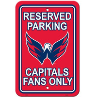 Washington Capitals Sign 12x18 Plastic Reserved Parking Style CO