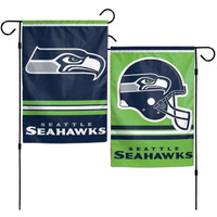 Seattle Seahawks Flag 12x18 Garden Style 2 Sided