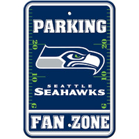 Seattle Seahawks Sign 12x18 Plastic Fan Zone Parking Style CO