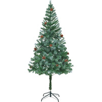 vidaXL Artificial Christmas Tree with Pinecones 6 ft
