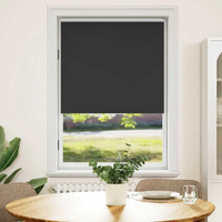 vidaXL Roller blind Blackout 31.5"x68.9" Black