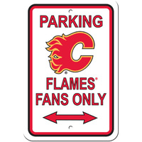 Calgary Flames Sign 12x18 Plastic Reserved Parking Style CO