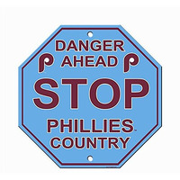 Philadelphia Phillies Sign 12x12 Plastic Stop Style Retro CO