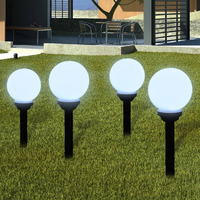 vidaXL Outdoor Pathway Lamps 4 pcs LED 5.9" with Ground Spike