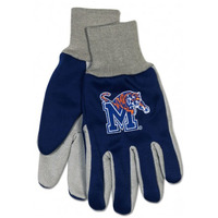 Memphis Tigers Gloves Two Tone Style Adult Size