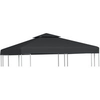 vidaXL Gazebo Cover Canopy Replacement 9.14 oz/yd Dark Gray 10'x10'